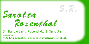 sarolta rosenthal business card